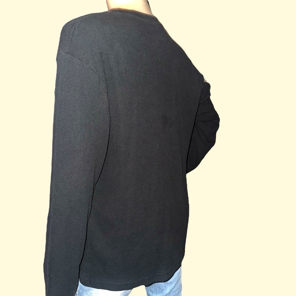 Nirvana Smiley Face Thermal Long Sleeve Shirt Black Size L - Picture 3 of 4